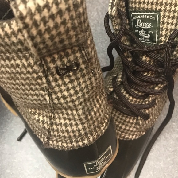Bass Duck boots with flannel houndstooth - Picture 5 of 8